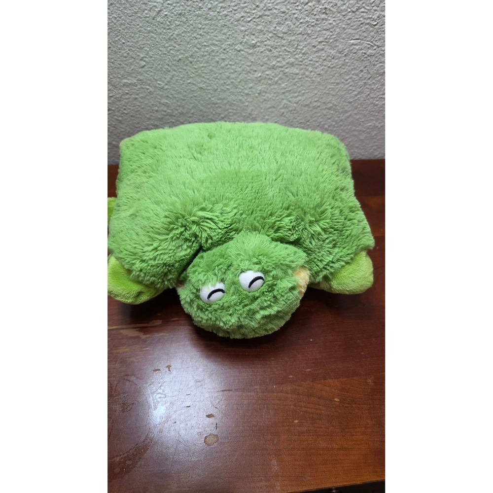 Pillow Pets Pee-Wees Frog Plush Green Small 11" Folding Stuffed Animal Toy 2010
